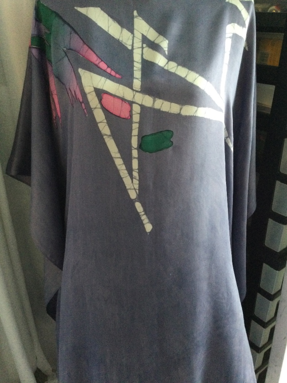 Yolanda Silk Dress Hand Painted One Size